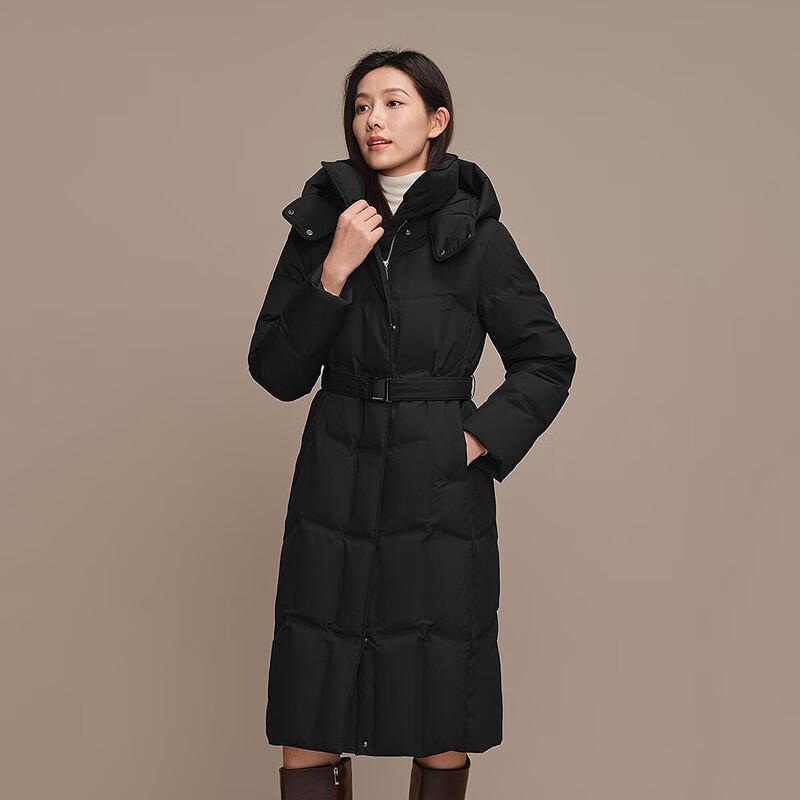 Bosideng B250244146 Women's Long Business Hooded Goose Down Jacket