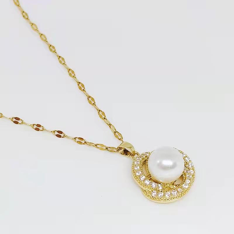Pearl Clover Necklace Design Retro Wind Qixi Festival Send Friends Network