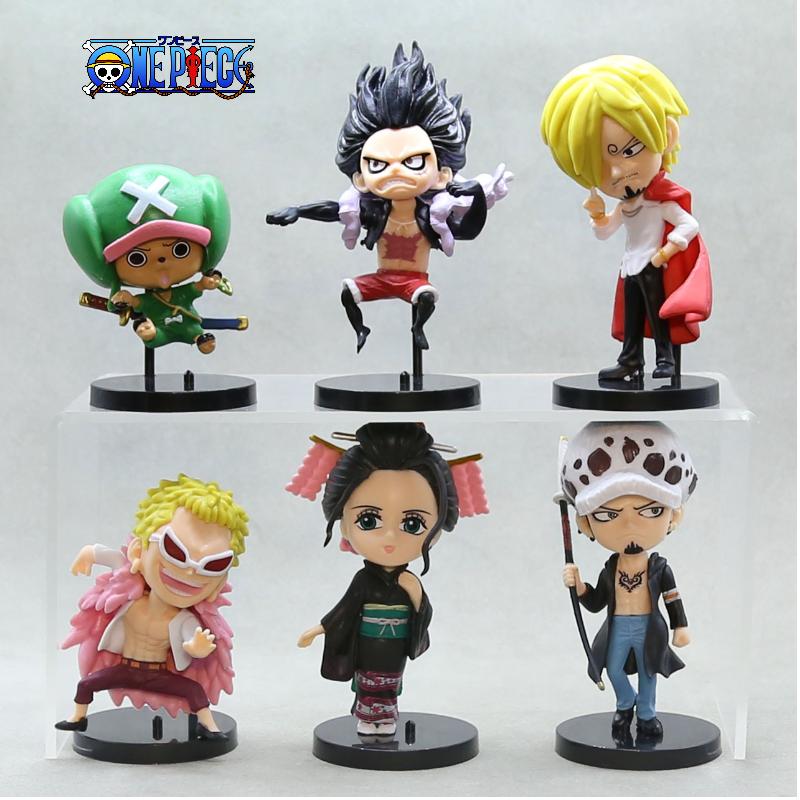 Piece 6pcs One Luffy Sanji Pvc Action Figure Model Home Decoration Toy Gift Fans