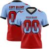 Custom Team Name And Number Gradient Color Football Jersey For Men Short Sleeve Breathable Tshirt For Men Football Club Tees