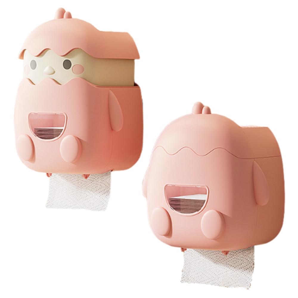 Chick Shape Wall Mounted Tissue Holder Cartoon Toilet Paper Container  Garbage Bag
