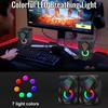 Langjing X2 USB Kabelgebundener RGB Mini Desktop-Lautsprecher mit Subwoofer