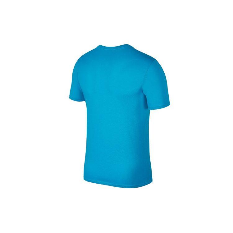 Jordan T Shirts Men's Blue Crew Neck Moderate Straight Fit AR7416-465