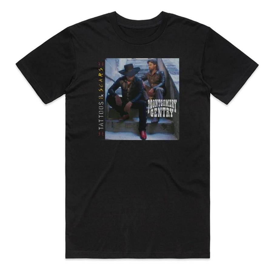 

Montgomery Gentry Tattoos Scars Album Cover T-shirt, size S-4XL S