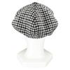 Excellent MIUMIU beret Houndstooth logo embroidery Gray wool Women L 5HC075 Used