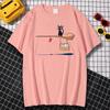 New 2026 Unisex 100 Pure Cotton Shortsleeved Tshirt with A Black Cat Pattern Print on A Unisexs Magic Broom and A Streetwear Top