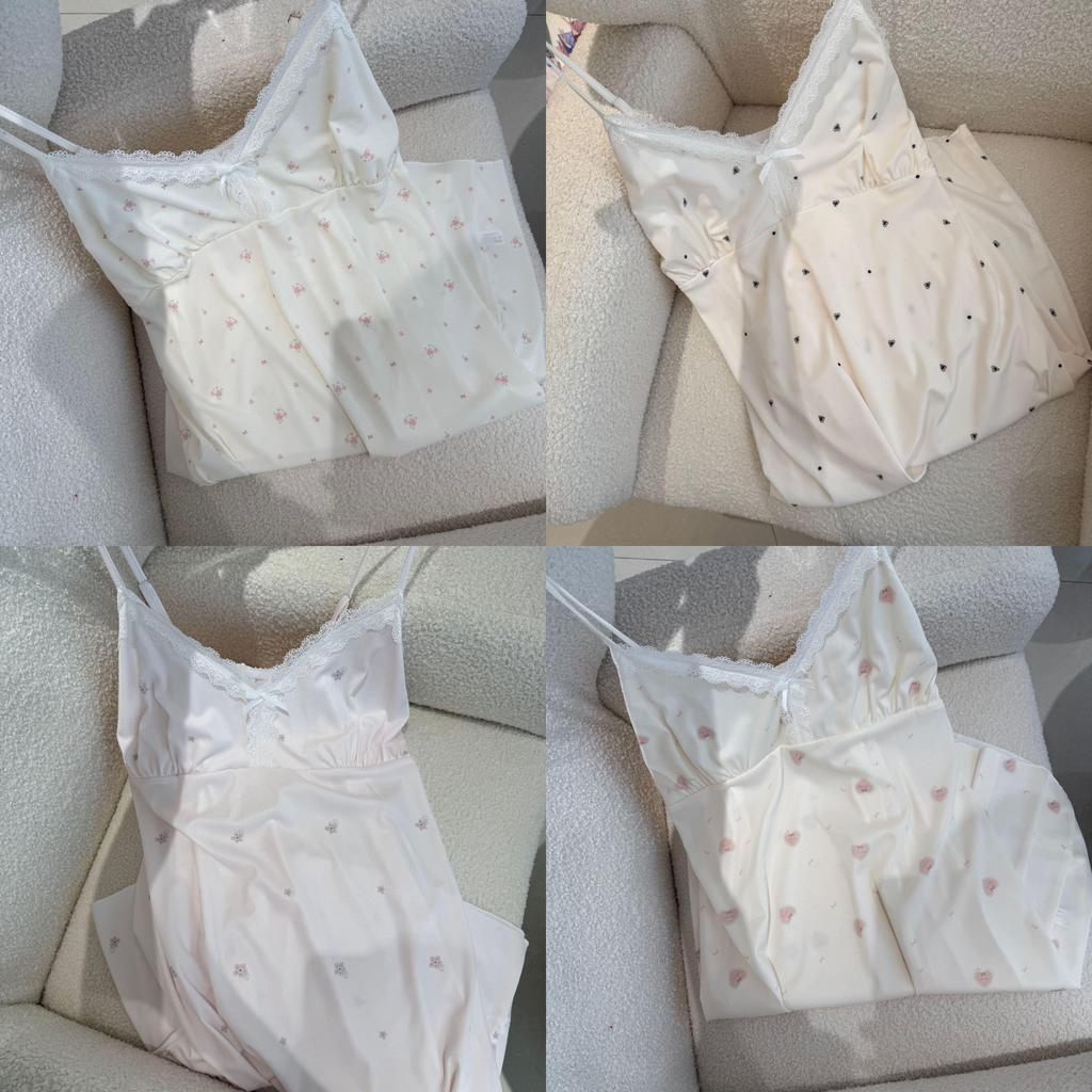 Ice Silk Short Summer Sleepwear For Women With Breathable Sleeveless Design