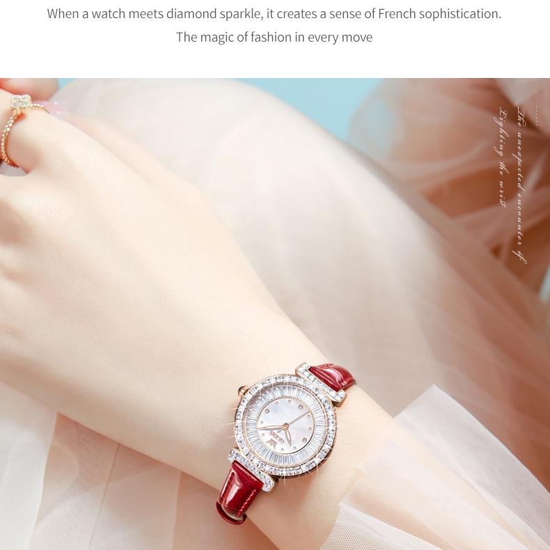 OLEVS Markenuhren Neue Quarzuhr Weibliche Minderheit Hohes Erscheinungsbild Damenuhr Damenuhr