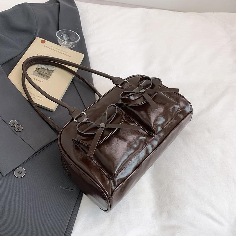 Large Capacity Bag Women's Summer New Ballet Style Bow Underarm Bag Versatile Shoulder Bag