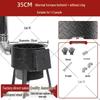 Extra Thick Patterned Steel Portable Wood-Burning Stove for Home & Outdoor Use