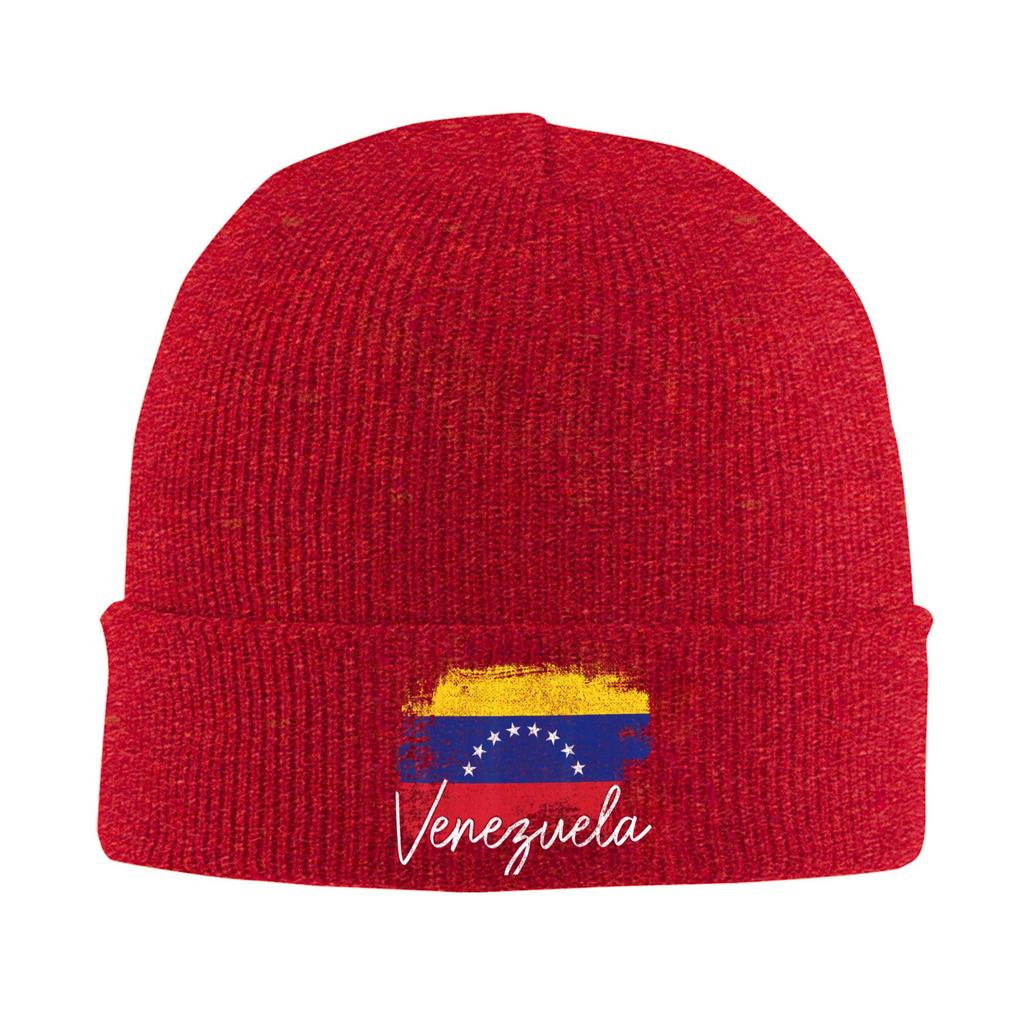 Venezuela Vintage Flag Venezuelan Pride Roots Knitted Hat Caps Unisex Gym Beanie Hats Autumn Pattern Thermal Elastic Bonnet Hats