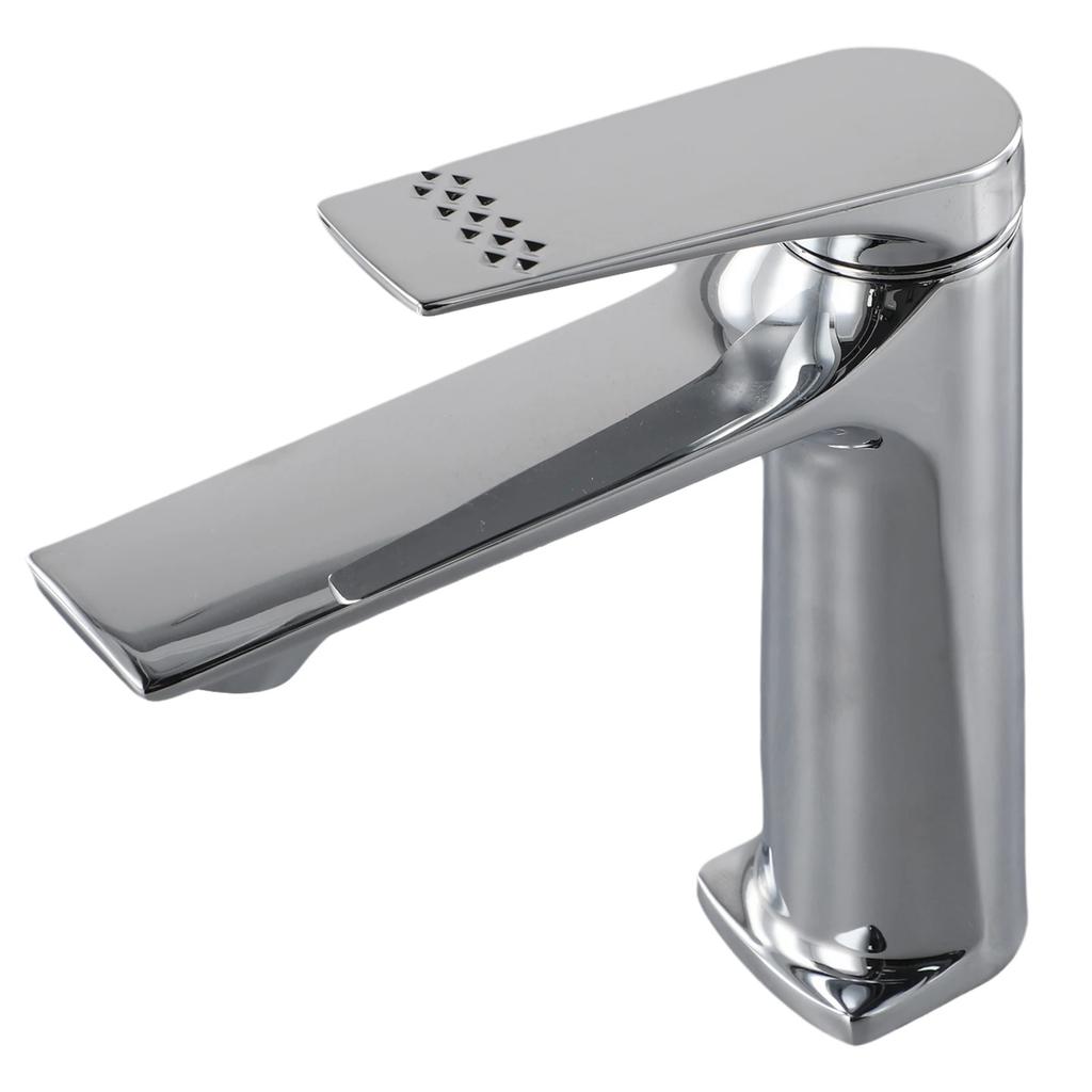 1 szt. Nowoczesna bateria umywalkowa z mosiężnym rdzeniem, jednouchwytowa bateria umywalkowa montowana na blacie, 6,5-calowa bateria mieszająca