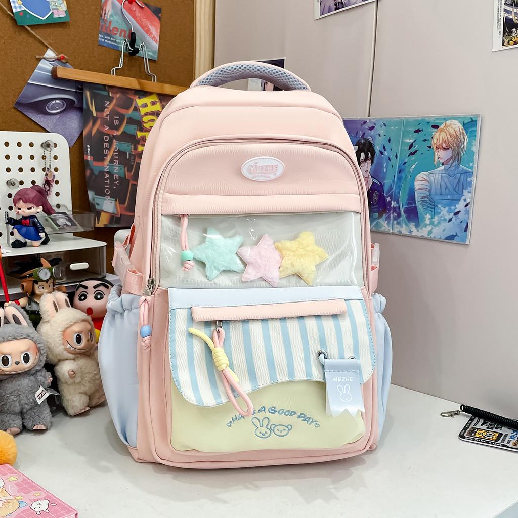 Junior high school student schoolbag girl Korean version cute campus high school student backpack versatile large capacity student class backpack