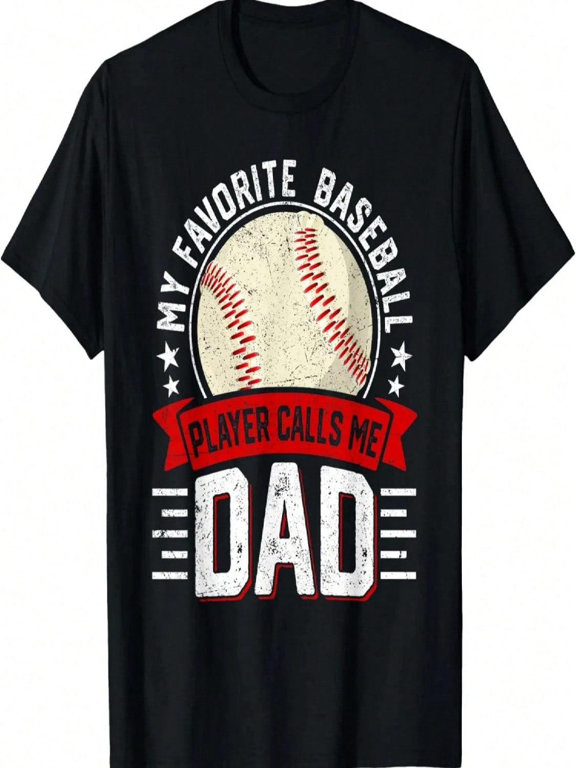 My Favorite Baseball Player Calls Me Dad Father s Day Daddy T-Shirt S разноцветный