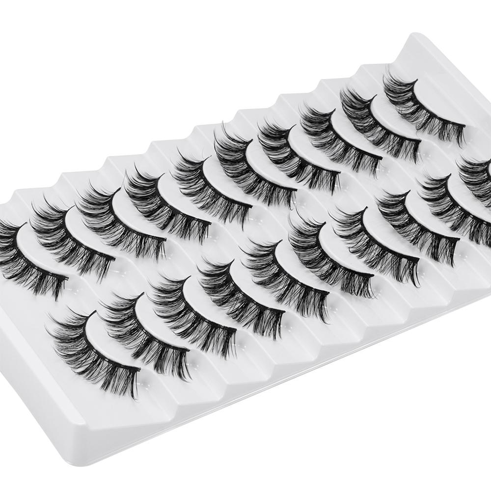 Natrual Long 3D Faux Mink Lash Handmade Fake Eyelash Eye Makeup Tools  Eye Lash Extension
