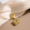 Tide Creative Bag Design Sense Atmosphere Star Same Earrings Tide Pendant Square Earrings Jewelry