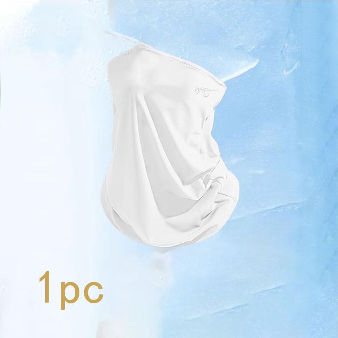 

Летняя солнцезащитная маска Ice Silk для женщин, защита от ультрафиолета для езды на велосипеде, солнцезащитный шарф для шеи, длинная маска для шеи, маска для лица для мужчин 1pc pearl white