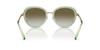 Emporio Armani Women's Shiny Pale Gold/Green Sunglasses EA2146, Size 53