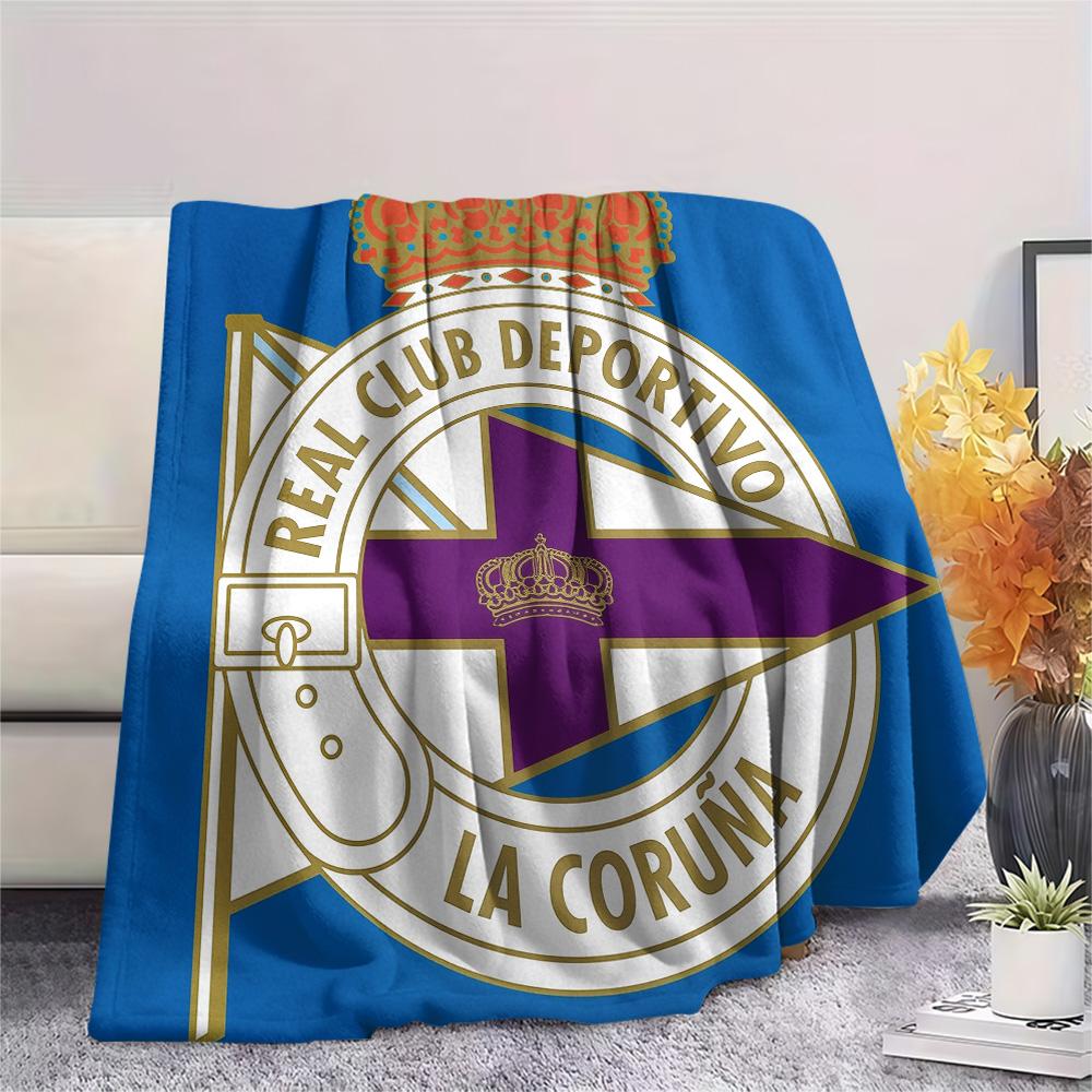 Deportivo de La Coruña Flanelldecke mit Aufdruck, Hohe Qualität, Bequem für alle Jahreszeiten, Heimdekoration, Wärme und Komfort