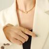 18K Gold-Plated Titanium Steel Clavicle Necklace - Trendy European & American Style Jewelry for Women