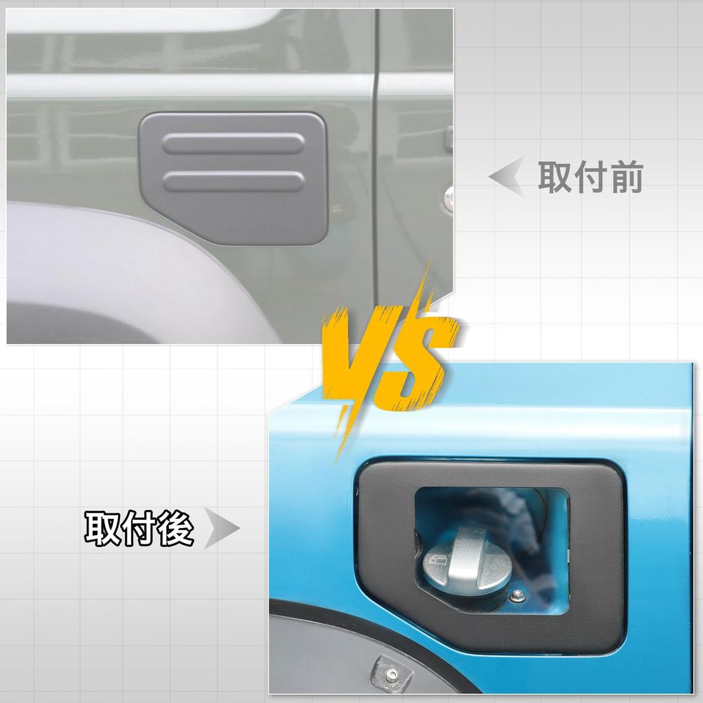 AMWMORV New Jimny Sierra JB64 Dedicated Fuel Lid Glass JB74 Fuel Filler Matte Wear Fits Original Easy To Tempered Made of ABS Cover, Lid, Cap, Finish,