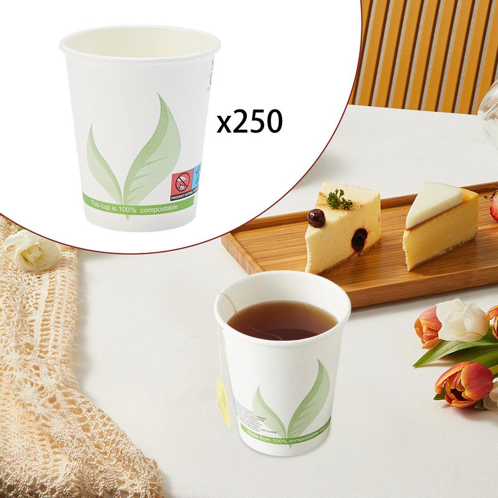 Disposable Coffee Cups, Beverage Drinking Water Juice Cups for Cafe, Picnic, Hotel, Shop