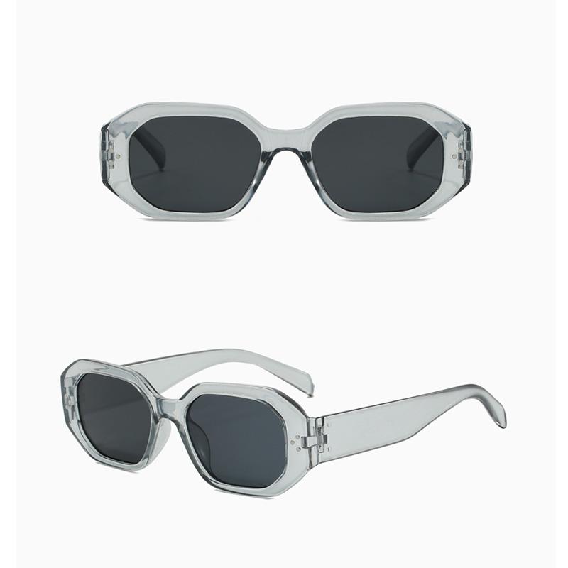 Korean Square UV Resistant Sunglasses For Men And Women Fashion Polygon Street Photography Outdoor Sunscreen Sun Glasses