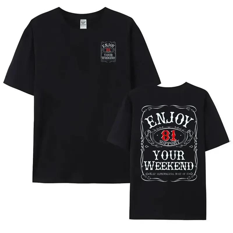Hells Angels World T-Shirt Men Fashion Support 81 Printing Tshirt Oversized Short Sleeve Men Graphic Hell's Angels Cotton Tees