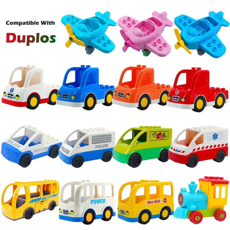 Duplo Children's DIY large size building blocks accessories car bricks compatible with Dupols parts truck aircraft toys