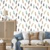 Colorful Indian Feathers Wallpaper for Living Room and Bedroom 50x1000