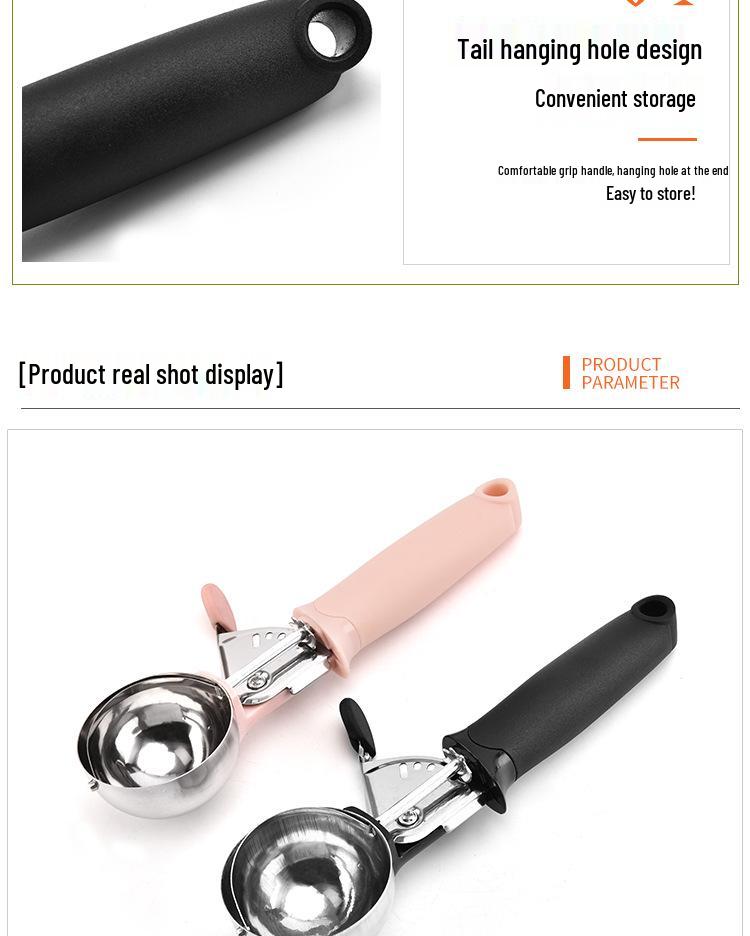 Stainless Steel Ice Cream & Fruit Scoop Spoon