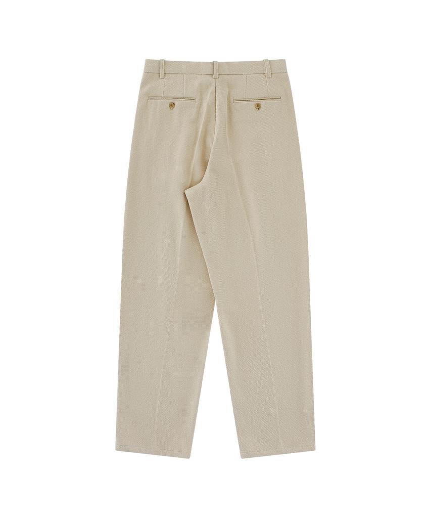 Honguseong 3Tucks Tapered Trousers_Beige