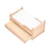 1:12 Mini Dollhouse Bed Birch Miniature Furniture Doll House Decoration Accessories Burlywood