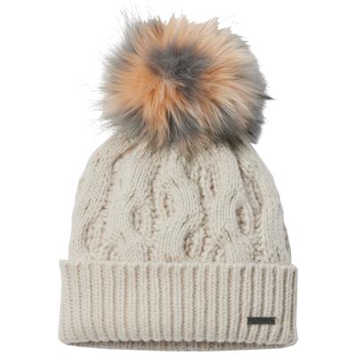 Gorro de tricô com pompom Boundless Days, bege feminino