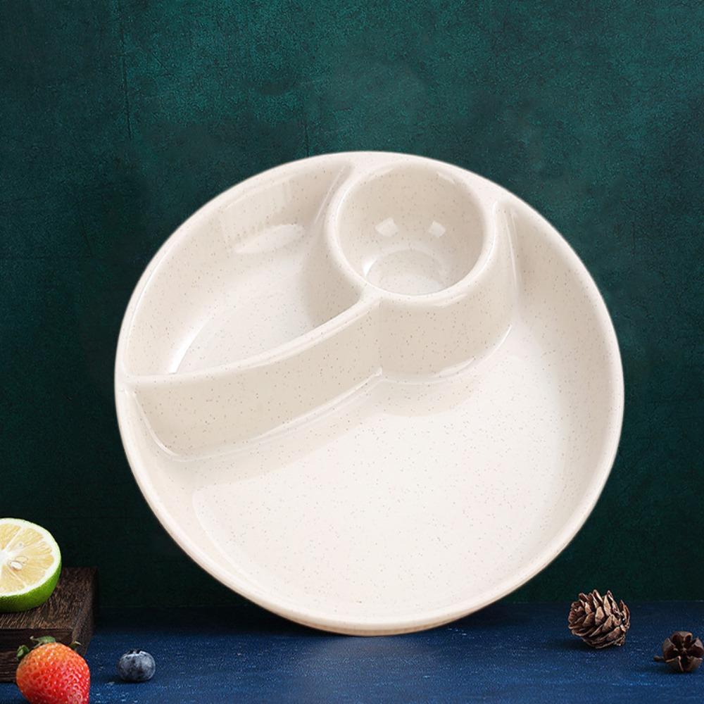 2pcs Microwavable Food  Plate Plastic Meal Measure Dish Household Fruit Serving Tray  Salad