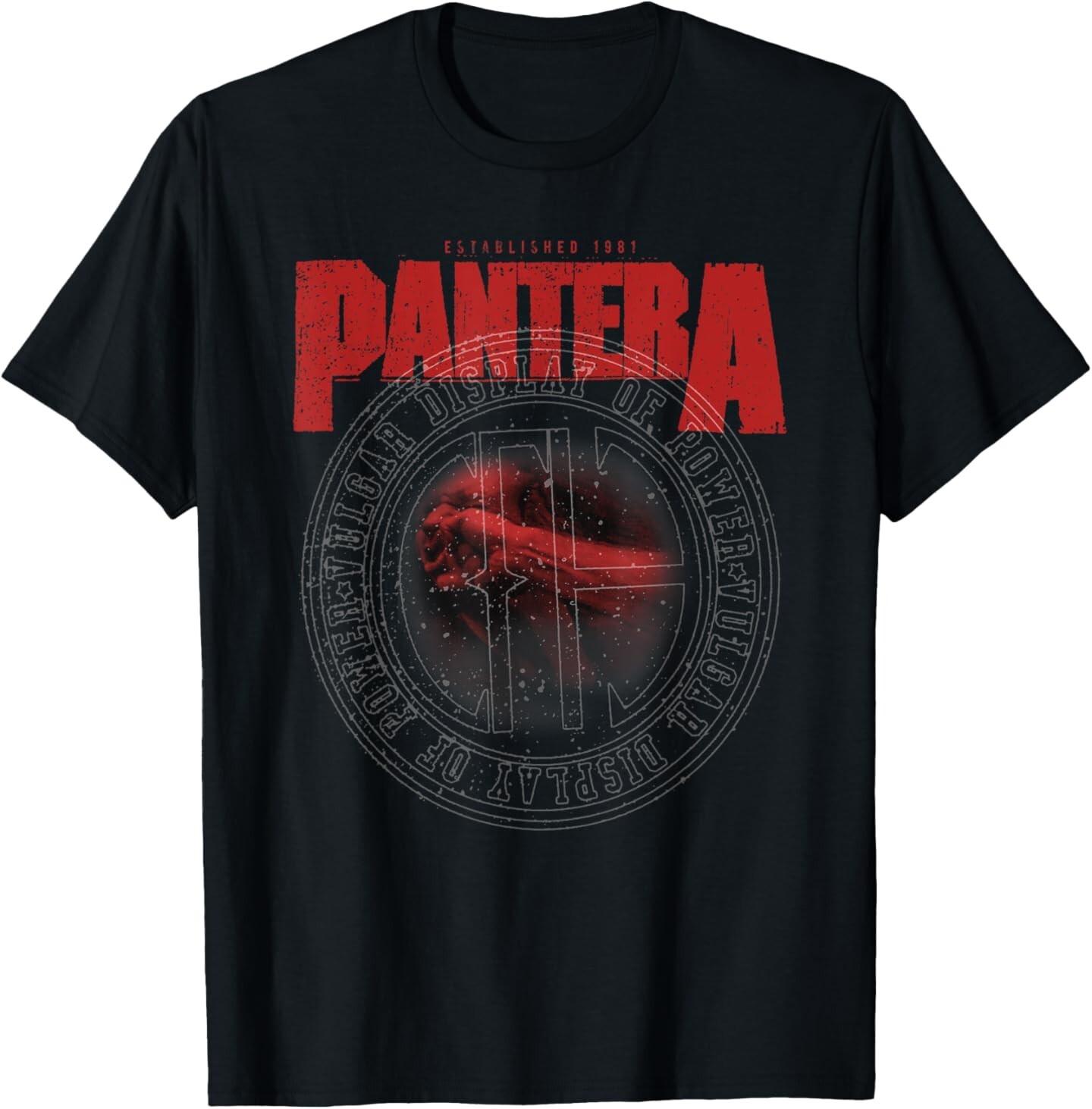 Pantera Official Vulgar Display of Power Circle T-Shirt Mens Womens Tees Top S