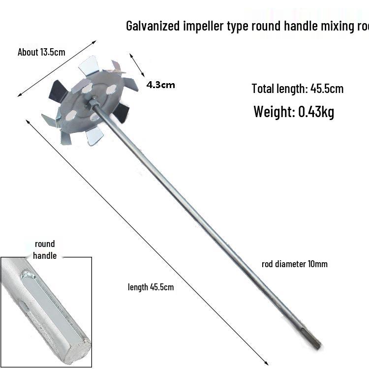 Electric Impact Drill with Hammer & Aircraft Modes, Putty Powder Mixing Rod & Impeller Head Attachment