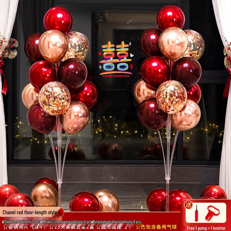 Wedding & Engagement Balloon Decoration Set: Aisle Runner, Room & Column Décor Kit