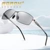 Fashion Polarized Sunglasses Men'S Driving Uv Protection Sunglasses Metal Color Changing Night Vision Sunglasses A770