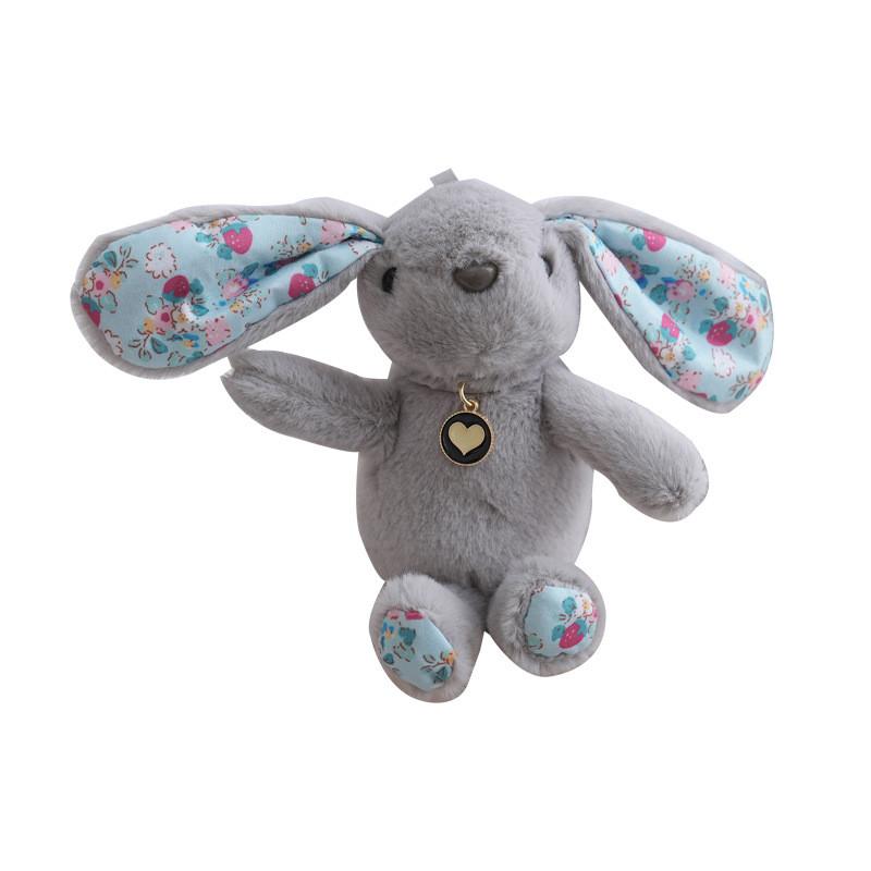 Rabbit Floral Cute Doll Designed With A Heartshaped Pendant For Holiday Present