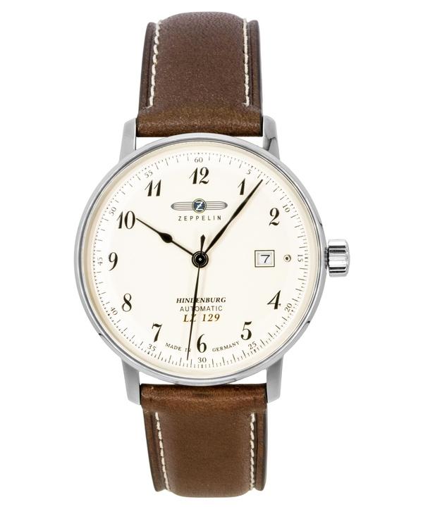 Zeppelin LZ129 Hindenburg Leather Strap Beige Dial Automatic 80565 Men's Watch
