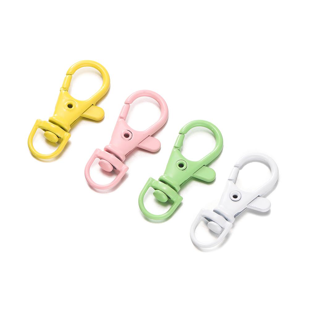 5/10Pcs Colorful Swivel Lobster Clasp Hooks Keychain Split Key Ring Connector for Bag Key Chain DIY Jewelry Making Supplies