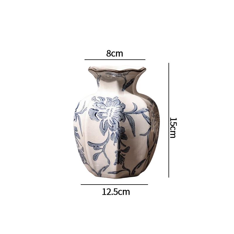 French Vintage Flower Vase Wedding Table Centerpiece Aesthetic Decorative Vases White Ceramic Vase Home Office Decoration