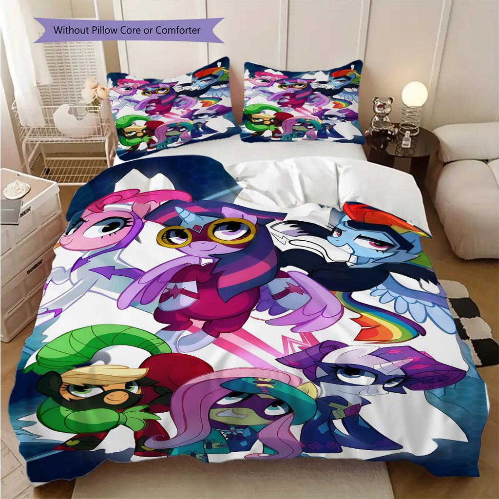 Magical Pony Gathering Threepiece Set 1 Duvet Cover 2 Pillowcase Without Core Duvet Cover And Pillowcase Bedding Set