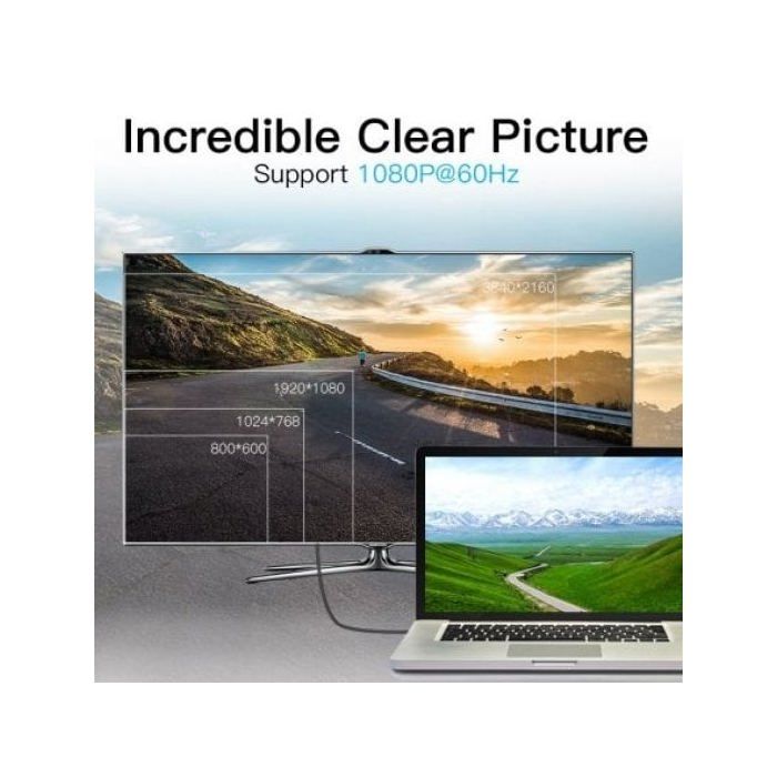 Cable conversor Vention HABBG Mini DisplayPort a HDMI 1080P 1.5m negro