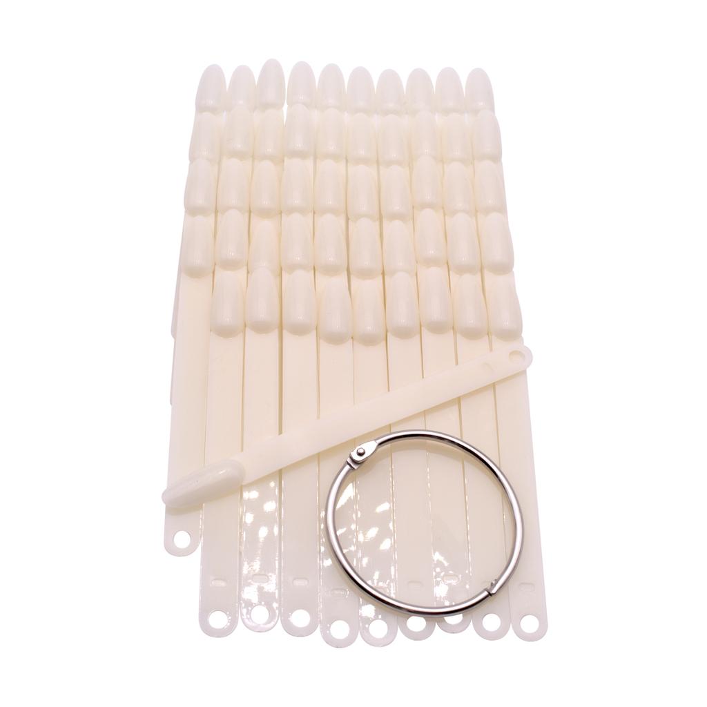 Natural Color Chart 50 Almond Nails - Keychain