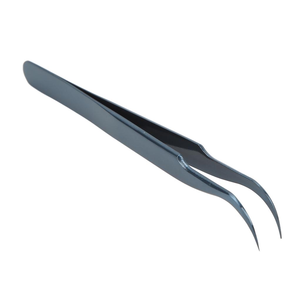 Tweezers Curved Bent Tip Stainless Steel Finishing Polish High Hardness Antimagnetic Acid Proof