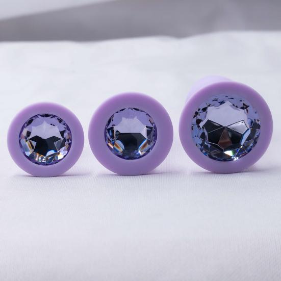 Silicone Anal Stopper Butt Stopper Toy Jeweled Anal Adult Sex Toy Personal Anal Trainer for Women
