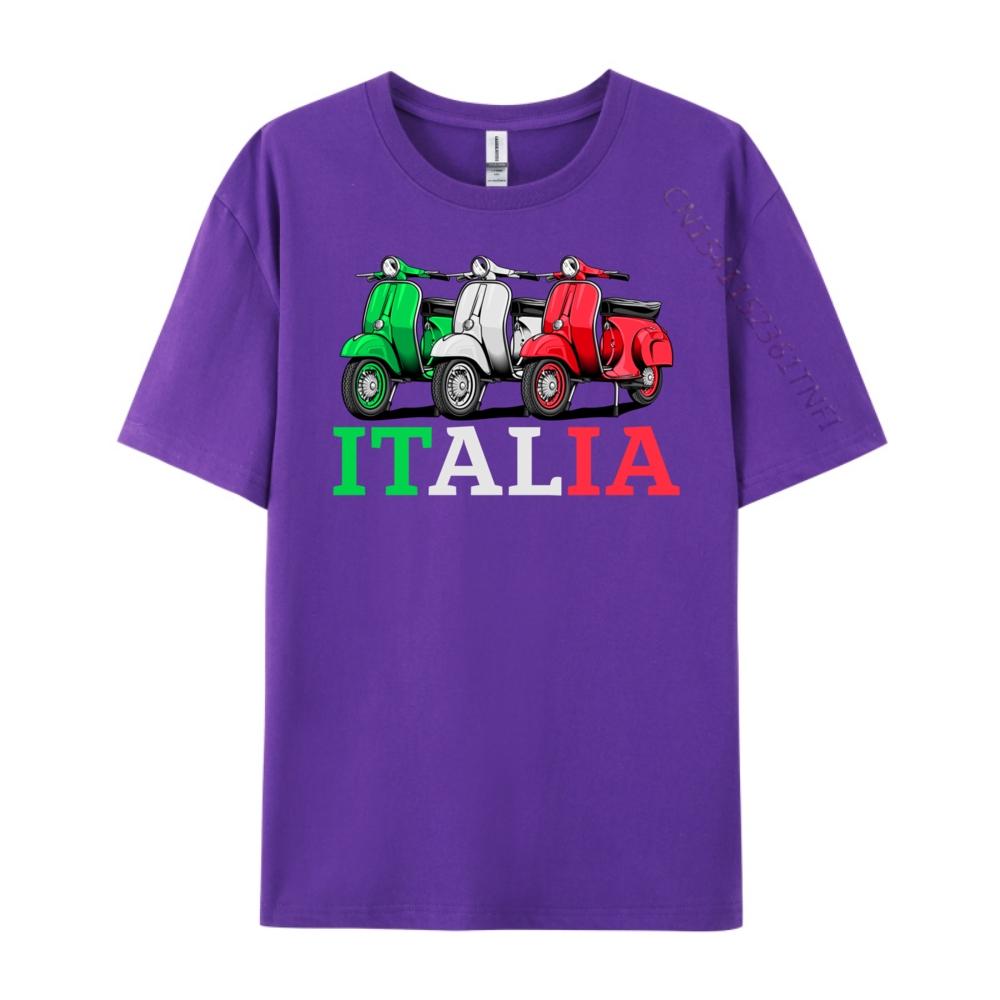 Italia Scooter Moped Motorcycle Biker Cream T Shirt Mens Gifts Graphic Tees Streetwear Tshirt Leisure