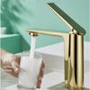 Tuqiu Gold Bathroom Faucet Gray Bathroom Basin Faucet Cold And Hot Water Mixer Sink Tap Single Handle Deck Mounted Tap